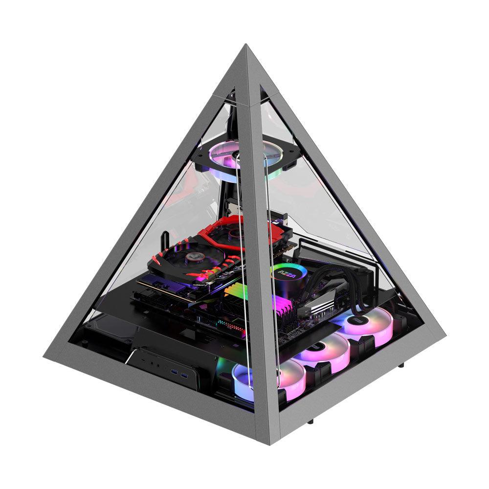 AZZA Pyramid Innovative With RGB Fan - PC Case - Black - Zayoom