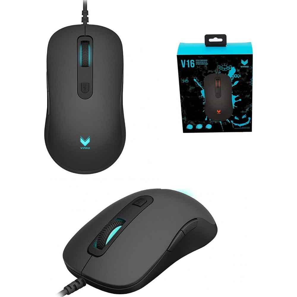 Rapoo VPRO Gaming Mouse Wired V16 - Black - Zayoom