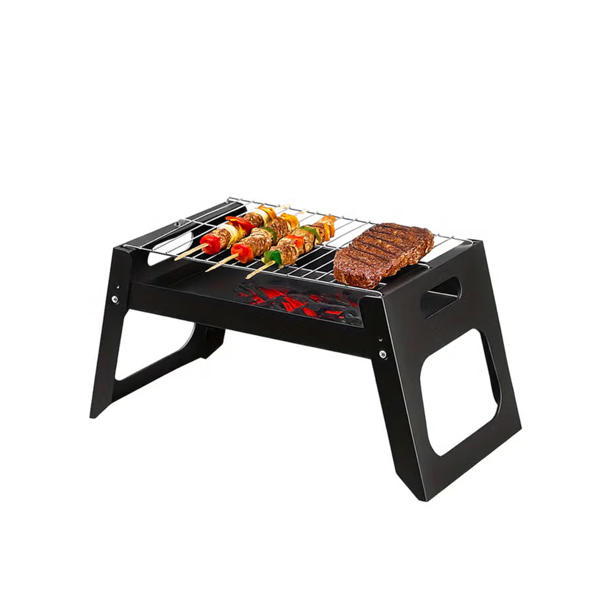 شواية فحم قابلة للطي – شواية باربيكيو محمولة من الستانلس ستيل