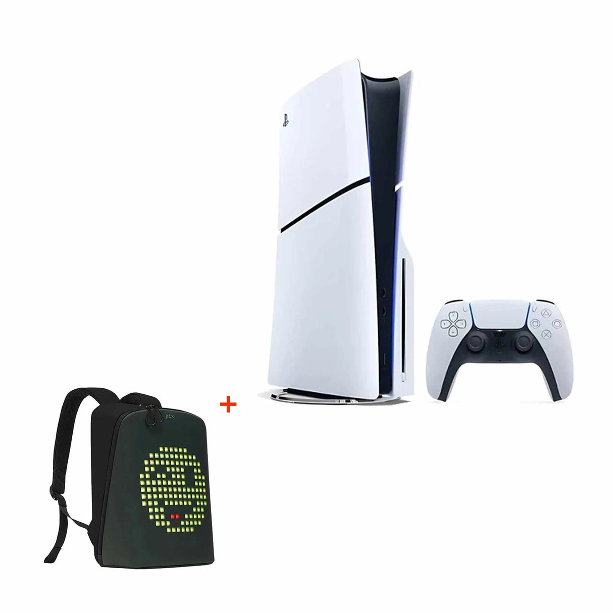 Sony PlayStation 5 Slim (PS5) Disc Console - Middle East Version With Pix Backpack - Black