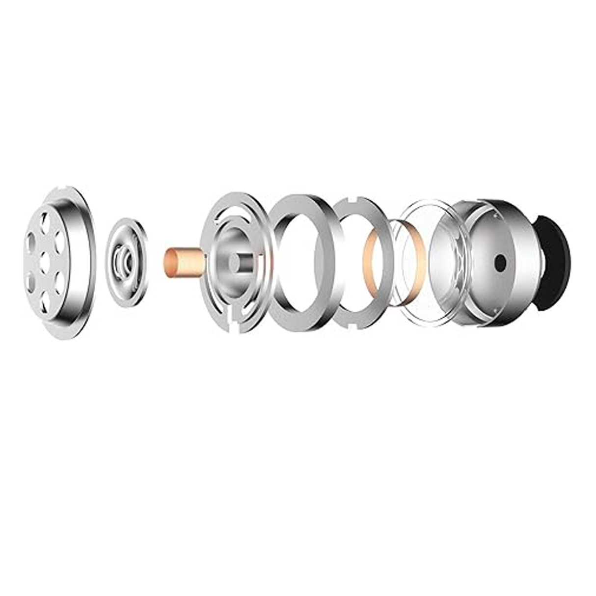 1 مور سماعات أذن داخلية لاسلكية (بلوتوث) بمزدوج محرك ديناميكي – كما هو