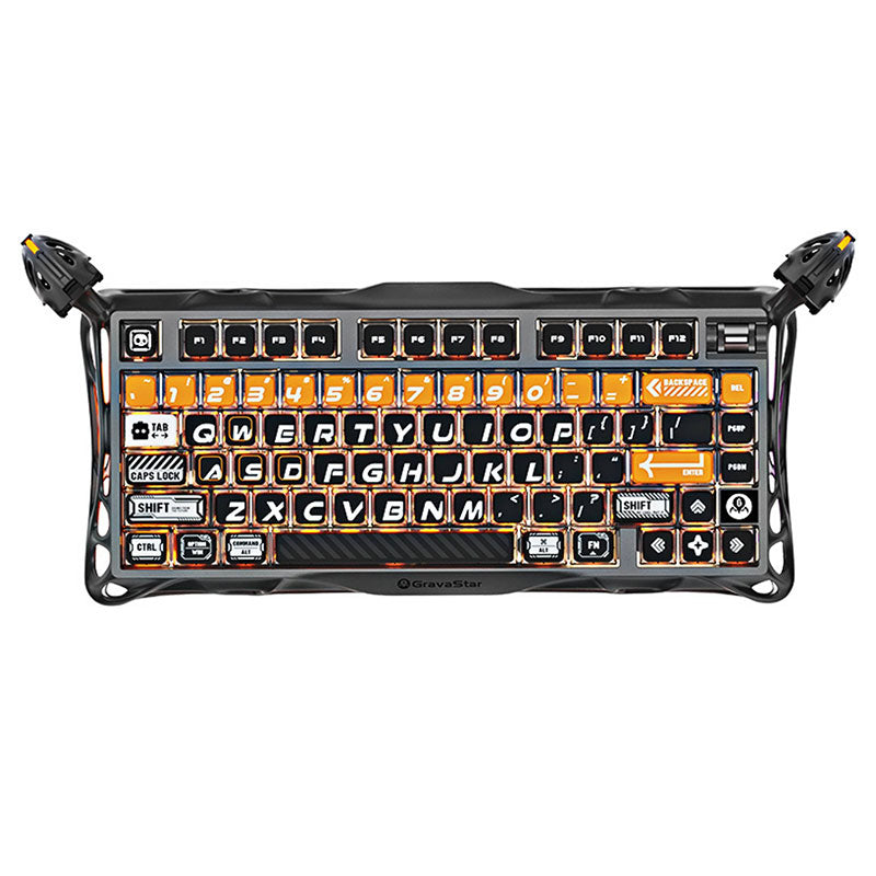 جرافاستار ميركوري كي 1 برو بنسبة 75% كيبورد ألعاب ميكانيكية لاسلكية - إصدار سايبر فلير