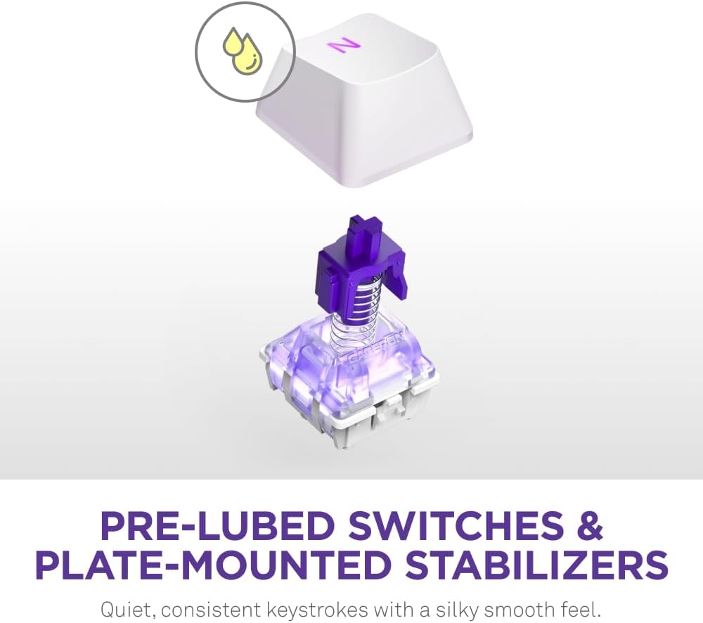 إن زد إكس تي فانكشن 2 ميني تي كيه إل كيبورد ألعاب بصرية سلكية (مفاتيح إن زد إكس تي سويفت أوبتيكال) - أبيض