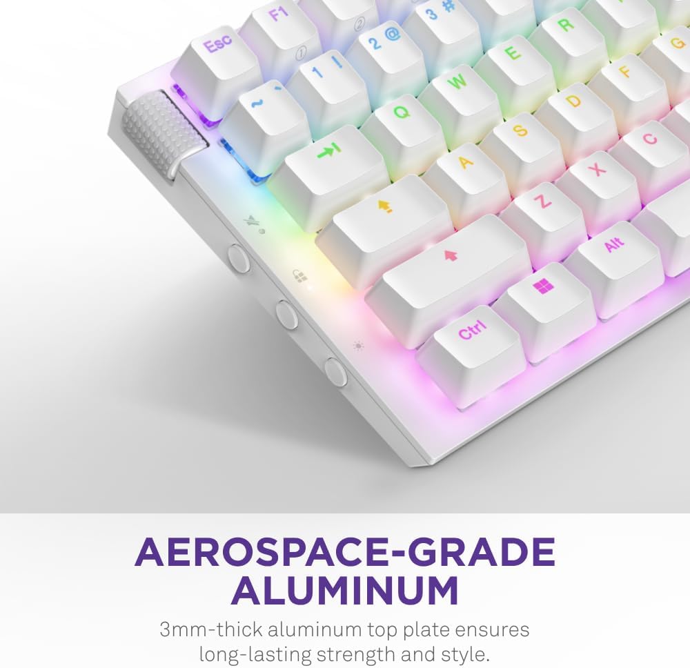 إن زد إكس تي فانكشن 2 ميني تي كيه إل كيبورد ألعاب بصرية سلكية (مفاتيح إن زد إكس تي سويفت أوبتيكال) - أبيض