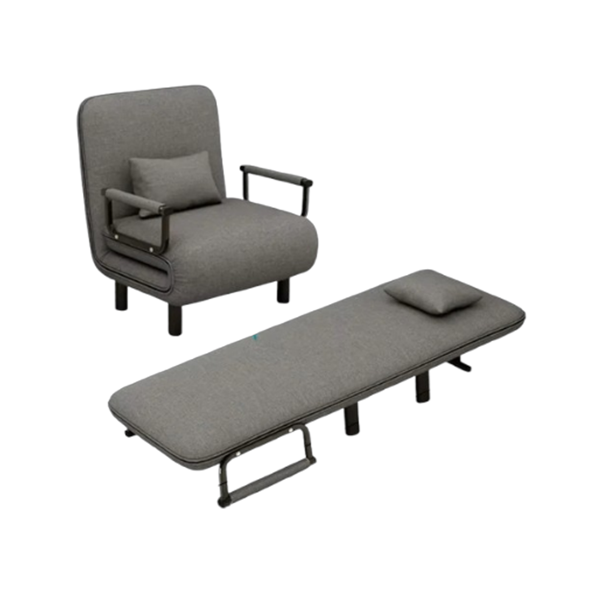 كرسي سرير 3 في 1 قابل للتحويل إلى أريكة، مع مسند ظهر قابل للتعديل