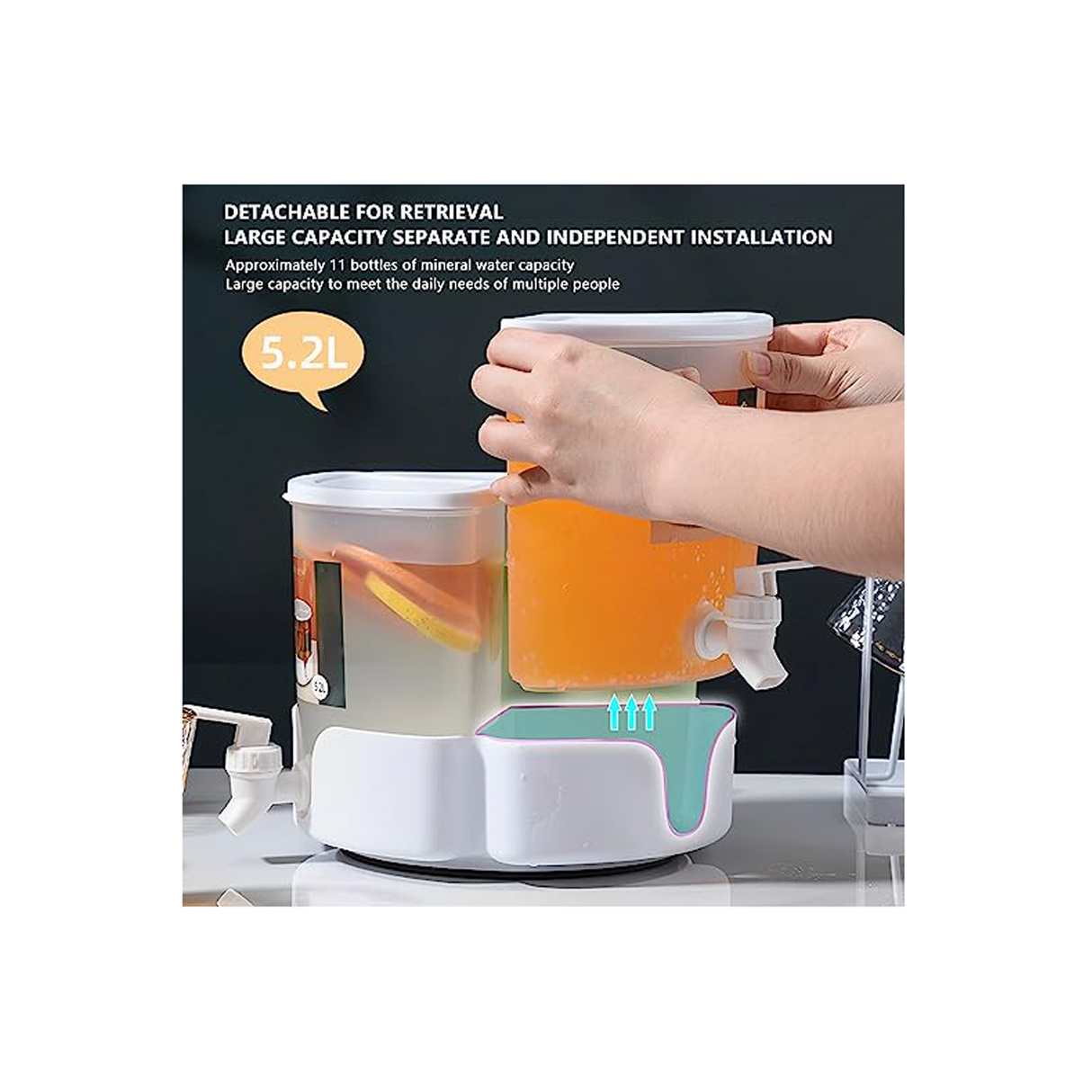 3-in-1 Rotatable Juice & Water Beverage Dispenser