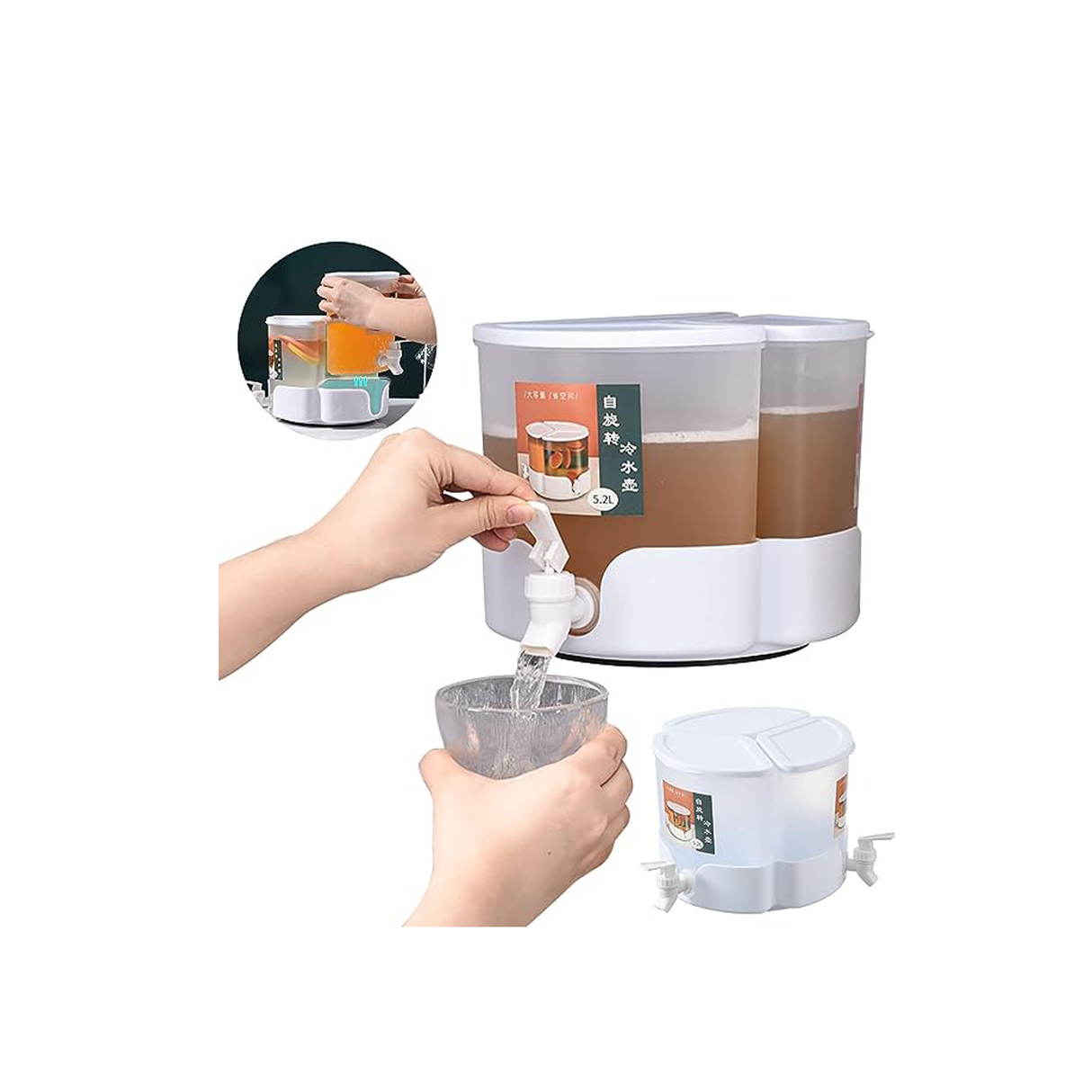 3-in-1 Rotatable Juice & Water Beverage Dispenser