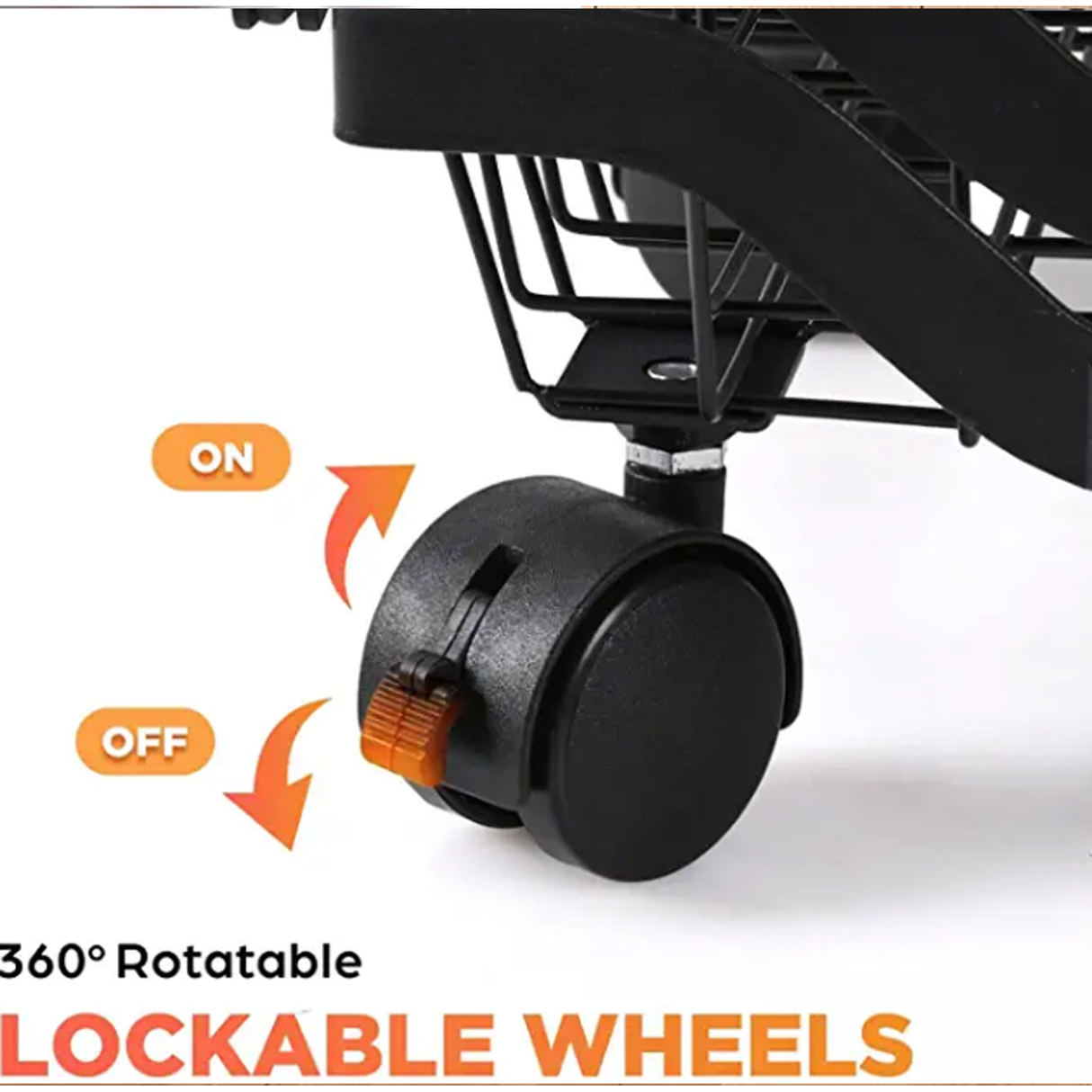 3 Layer Adjustable Foldable Movable Storage Rack for Kitchen Use