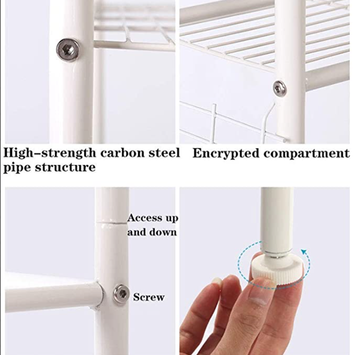 3 Level Shelf for Bathroom Essentials made with Steel and more Storage Organization