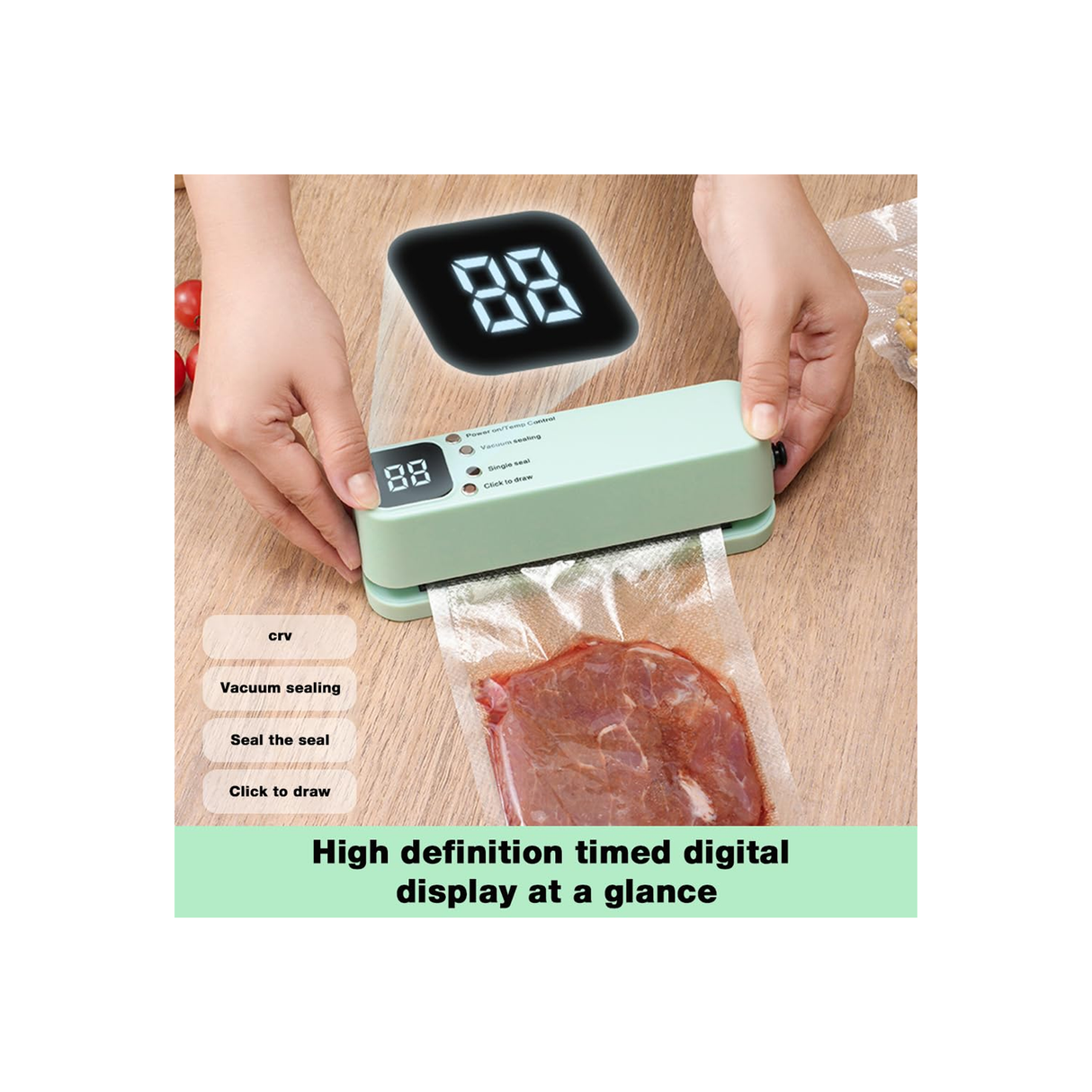 جهاز إحكام إغلاق الطعام 3 في 1 لاسلكي وقابل لإعادة الشحن لتخزين الأطعمة الجافة والرطبة – FOODSEAL‑BOKK