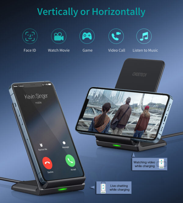 CHOETECH - 10W - WIRELESS CHARGER - Black - Zayoom