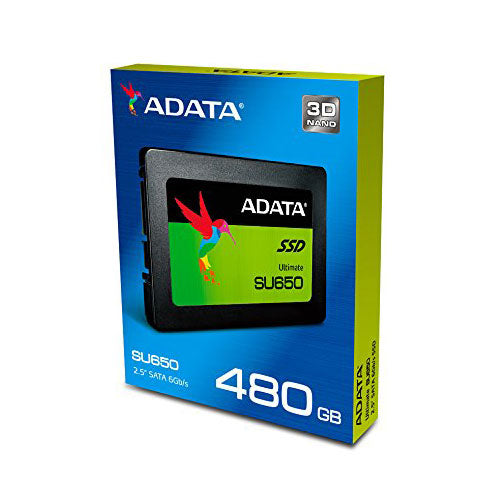 ADATA Ultimate 3D SU650 NAND SSD Internal Solid State Drive - 480GB - Black - Zayoom