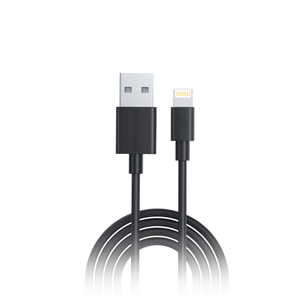 RAVPower 1m Lightning Cable - Black - Zayoom