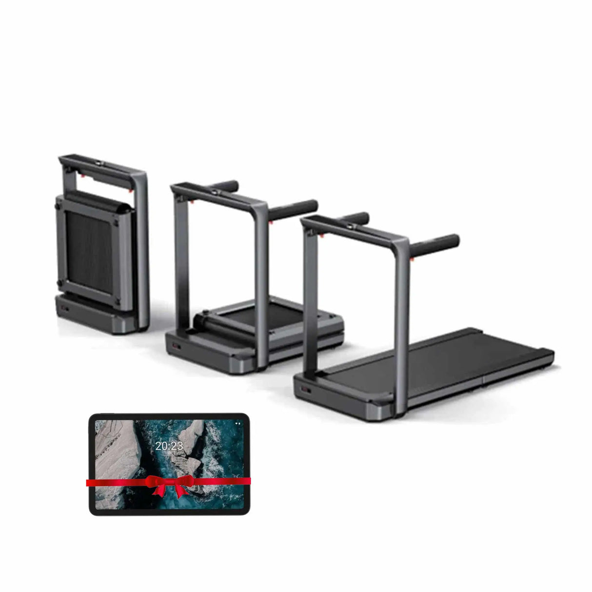 Kingsmith Foldable Treadmill MX16 + with max. speed 16km/h with 1.5 brushless motor, with side armrest. + Free Nokia T20 TA Tablet