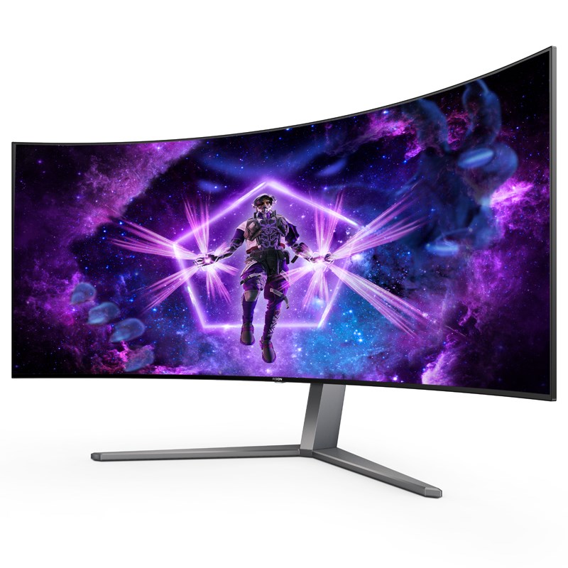 إيه أو سي أغون برو AG456UCZD شاشة ألعاب منحنية 45 بوصة WQHD OLED - 240 هرتز - 0.03 مللي ثانية - متوافقة مع فري سينك بريميوم وجي-سينك - أسود