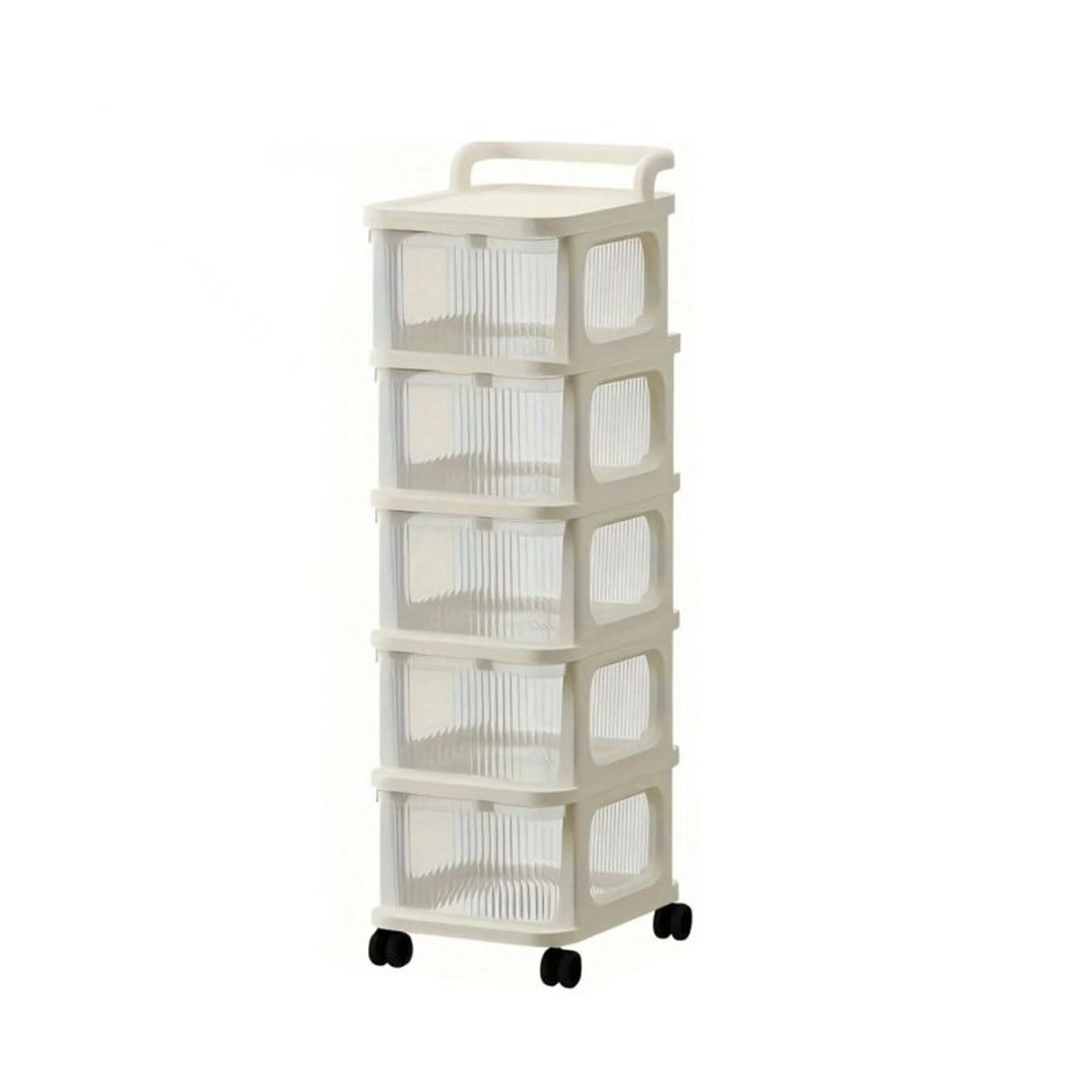 5 Layer Multifunction Plastic Storage Drawer With Wheels