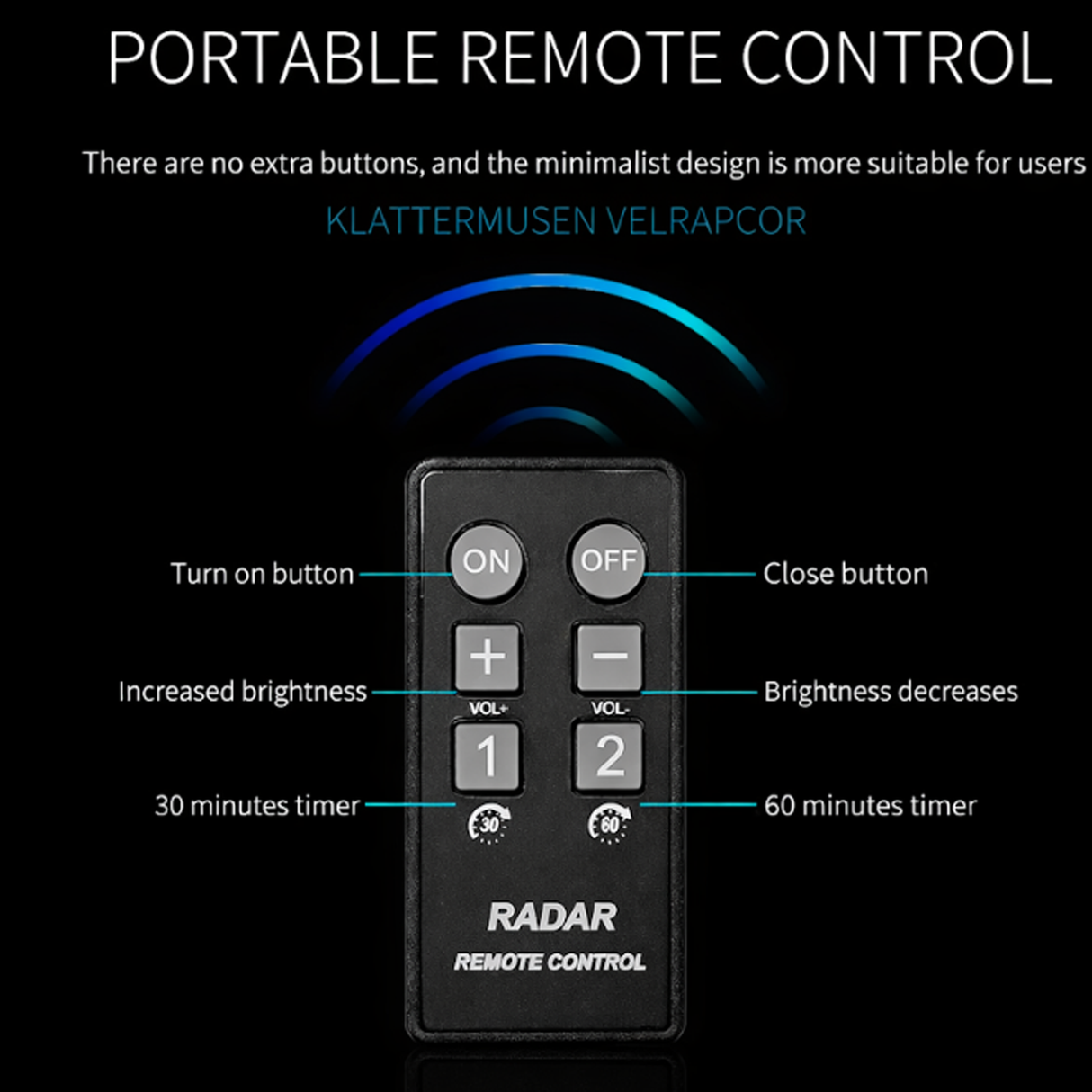 600W RC Solar Emergency Wall Light with 2835 LED Matrix, Red & Blue Warning Light, Built-in 10800mAh Battery & 35CM External Solar Panel