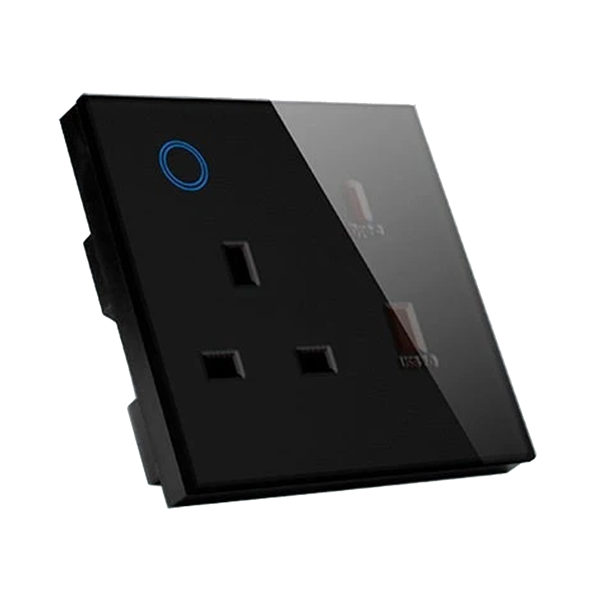 مقبس كهربائي مفرد ذكي واي فاي Gopeta (13 أمبير) مع منفذي شحن (USB-A & USB-C) - أسود