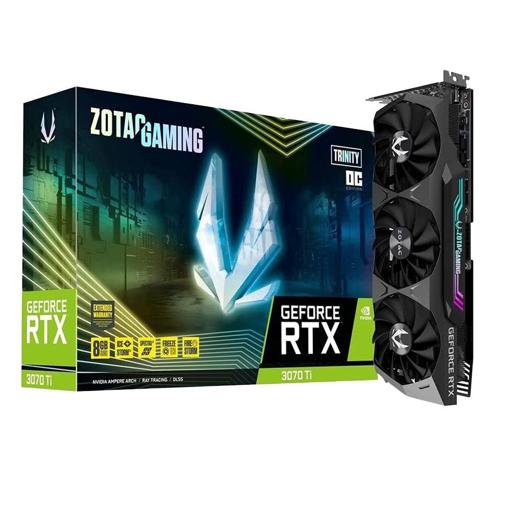 ZOTAC Gaming GeForce RTX 3070 Ti Trinity OC 8GB GDDR6X Gaming Graphics Card - Black - Zayoom