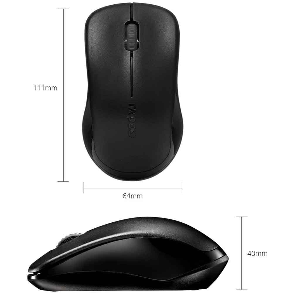 Rapoo Wireless Mouse 1620 - Black - Zayoom