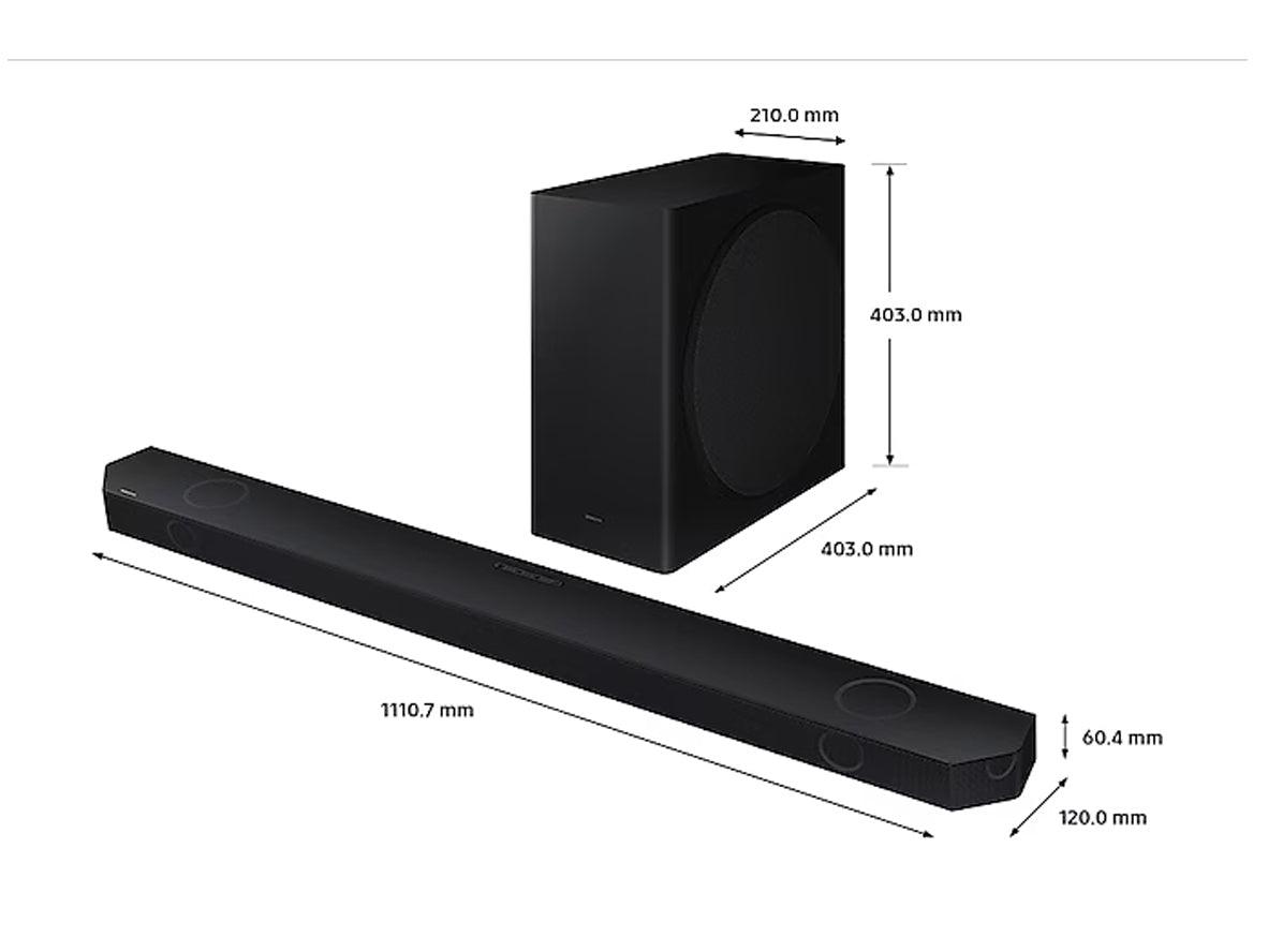 Samsung Q-Symphony 5.1.2ch Dolby Atmos Soundbar System With Wireless Subwoofer - Black - Zayoom
