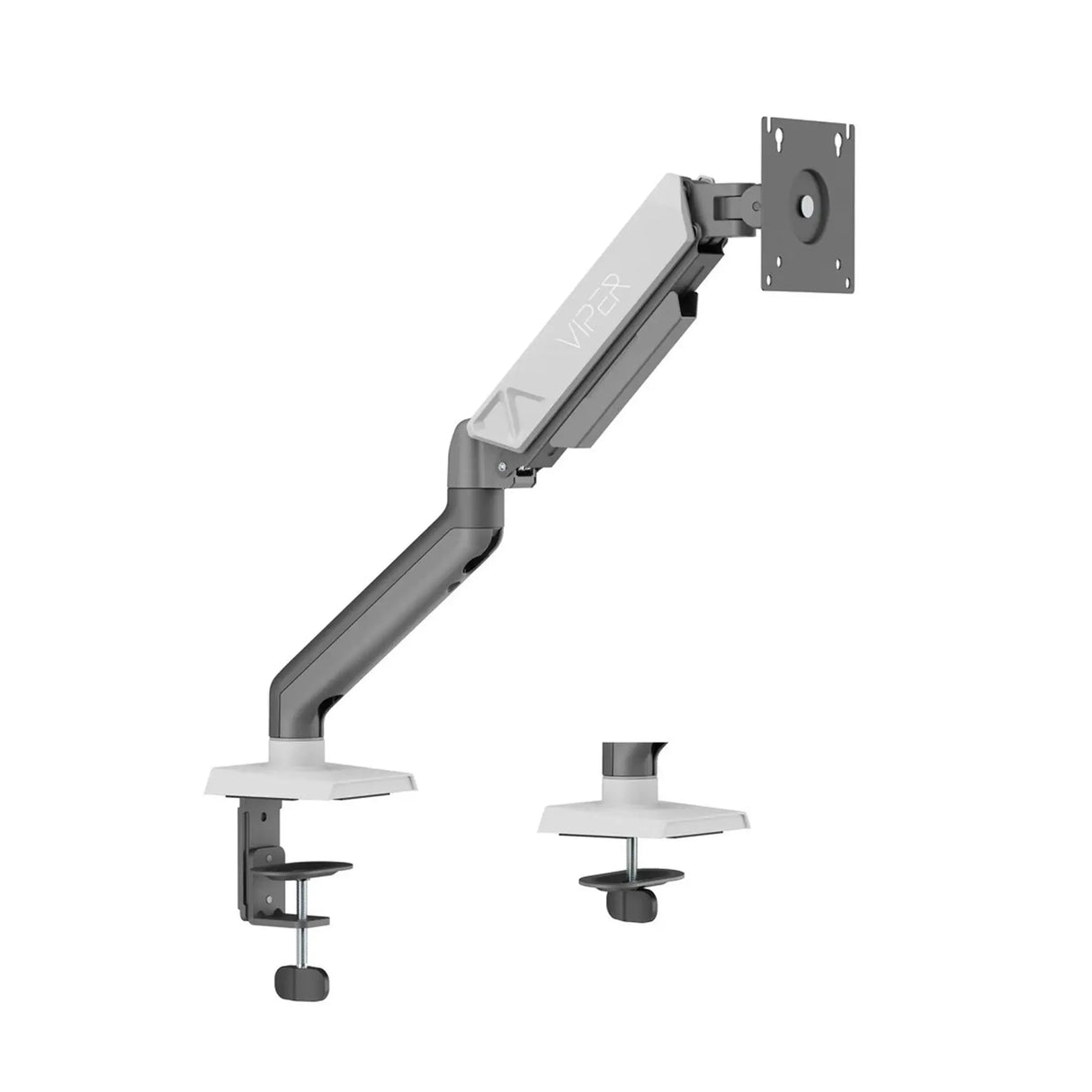 Sades Viper Single Monitor Mount Arm for Gaming & Office Fit Screen Size 17"-32" - White - Zayoom