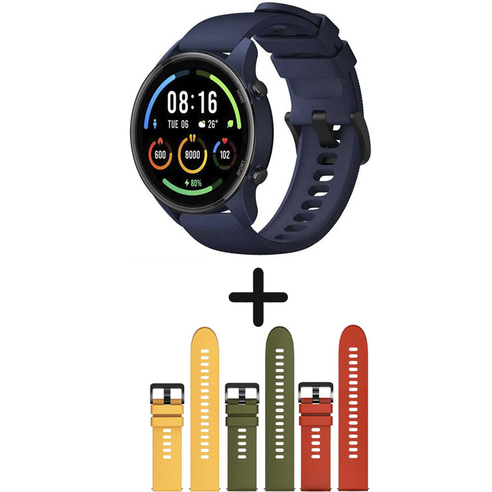 Xiaomi Mi Watch - Navy Blue + Xiaomi Mi Watch Strap ( 3 Pack ) - Zayoom