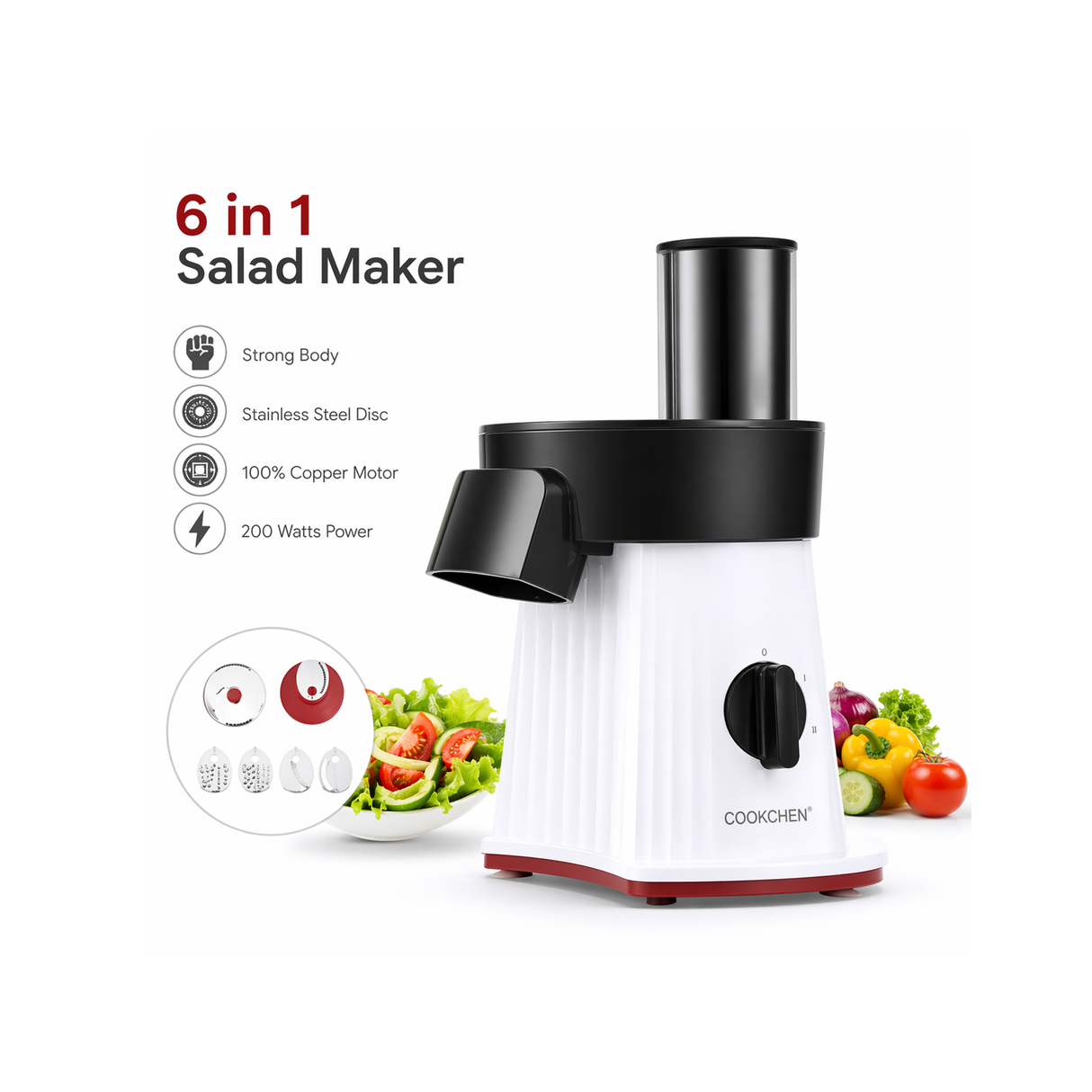 6 in 1 Salad Maker Multi-Function Vegetable Cutter