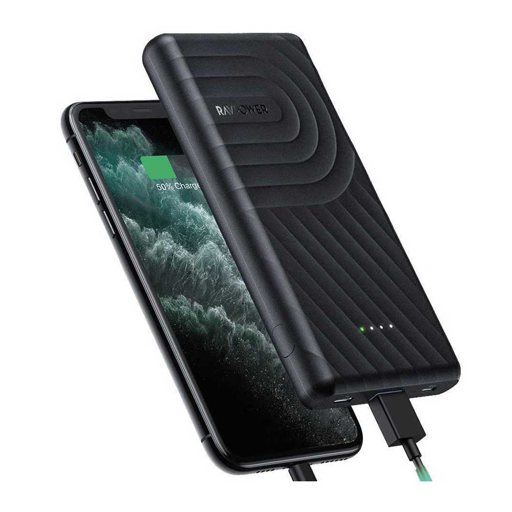 RAVPower 10000mAh Power Bank - Portable Charger - Black - Zayoom