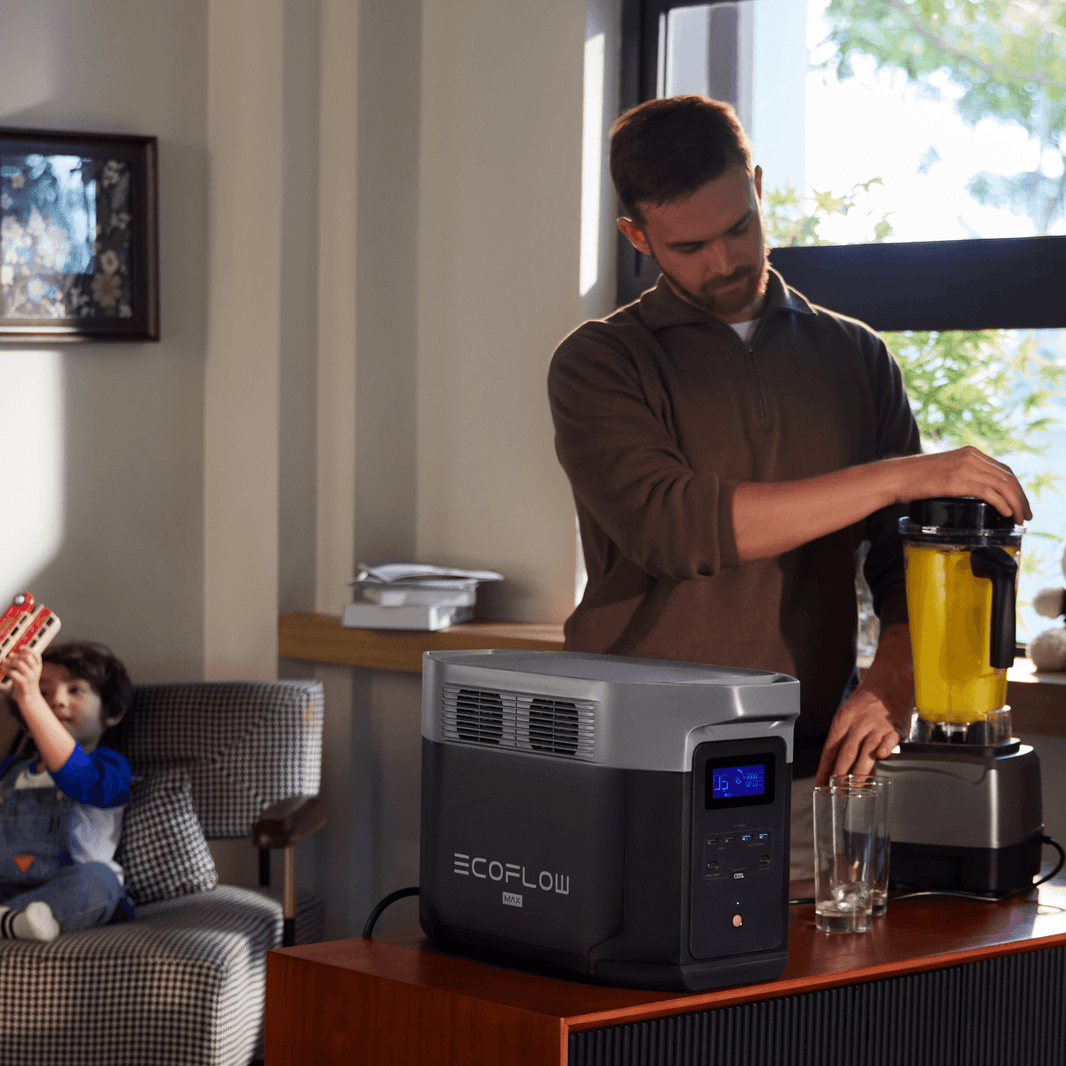 EcoFlow DELTA 2 Max Portable Power Station 2084Wh capacity, 2400W rated output, X-Boost up to 3100W