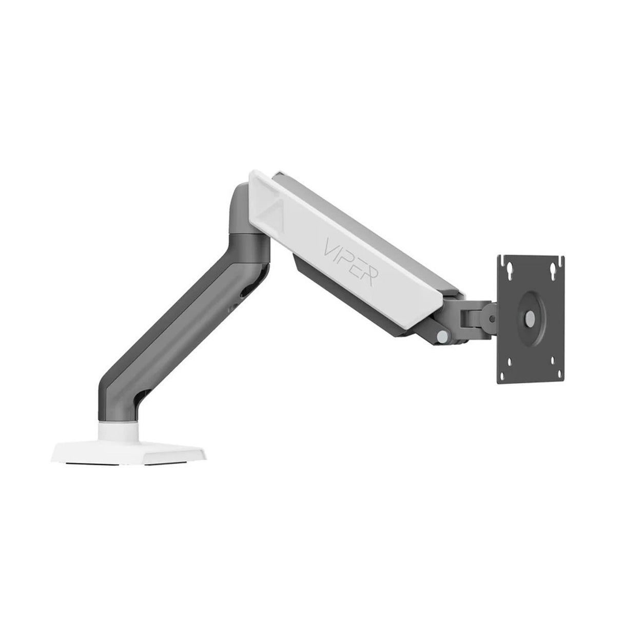 Sades Viper Single Monitor Mount Arm for Gaming & Office Fit Screen Size 17"-32" - White - Zayoom