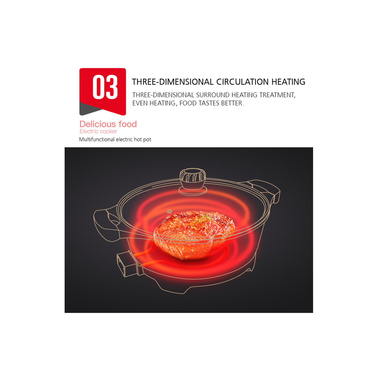 وعاء طهي كهربائي متعدد الاستخدامات 9 في 1 – بسعة 9 لترات