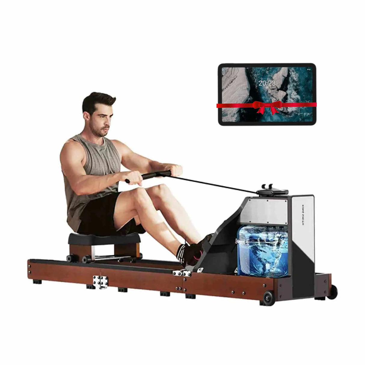 كينج سميث جهاز التجديف المائي بتقنية الطي الثلاثي الحاصلة على براءة اختراع مقاومة للماء والمغناطيسية 2 في 1 - WM10 - لون الجوزي + جهاز لوحي نوكيا تي20 تي ايه مجاني