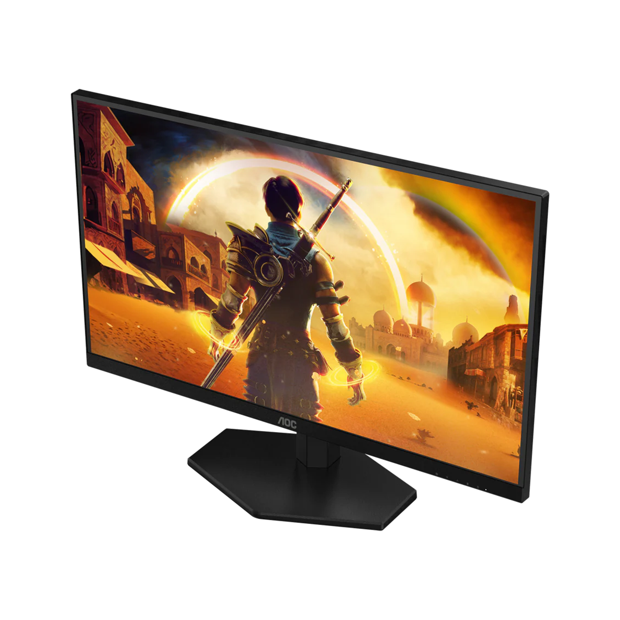 ايه أوه سي 25G42E شاشة ألعاب 24 بوصة فل اتش دي IPS سريع، معدل تحديث 180Hz، استجابة 1ms، متوافقة مع G-SYNC - أسود