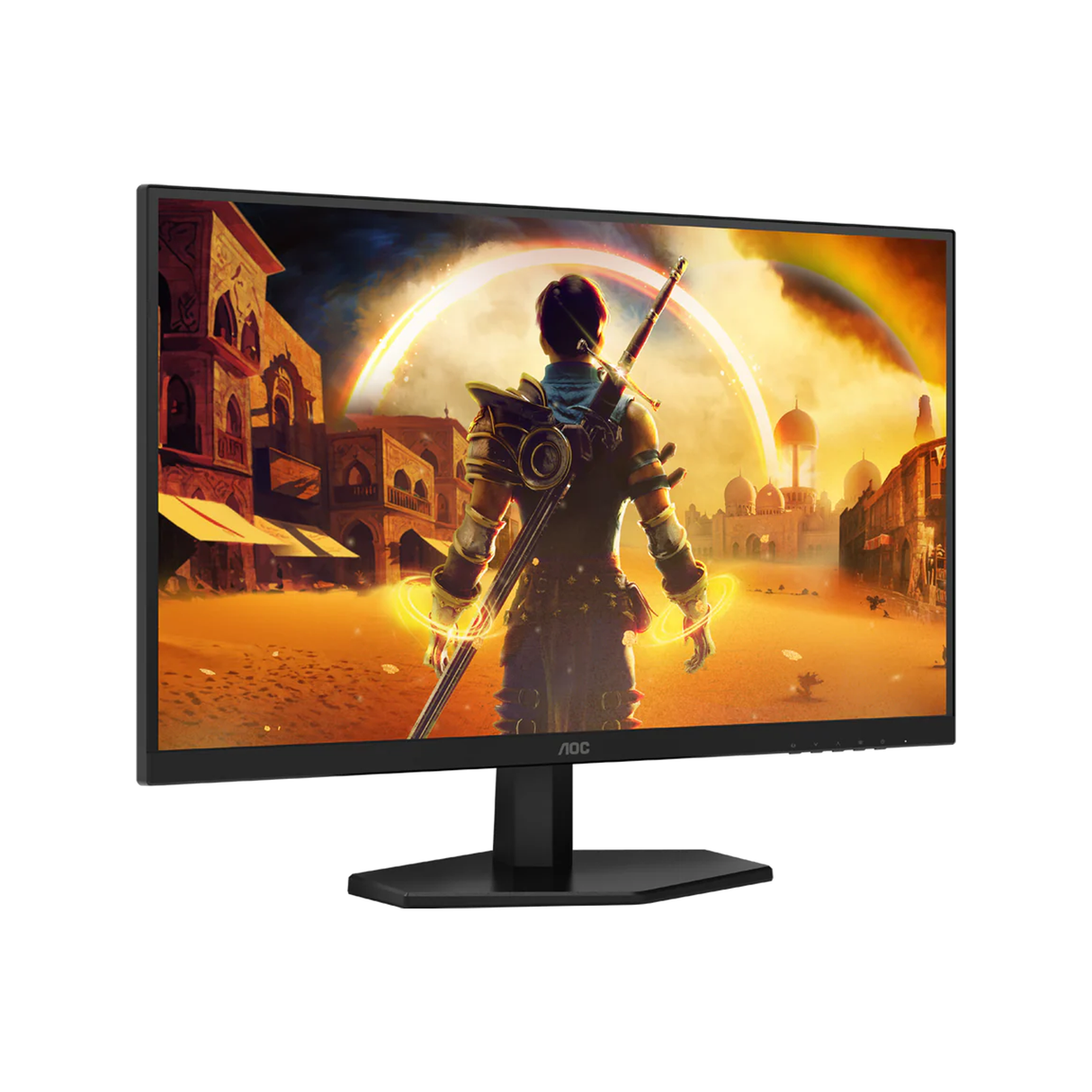 ايه أوه سي 25G42E شاشة ألعاب 24 بوصة فل اتش دي IPS سريع، معدل تحديث 180Hz، استجابة 1ms، متوافقة مع G-SYNC - أسود