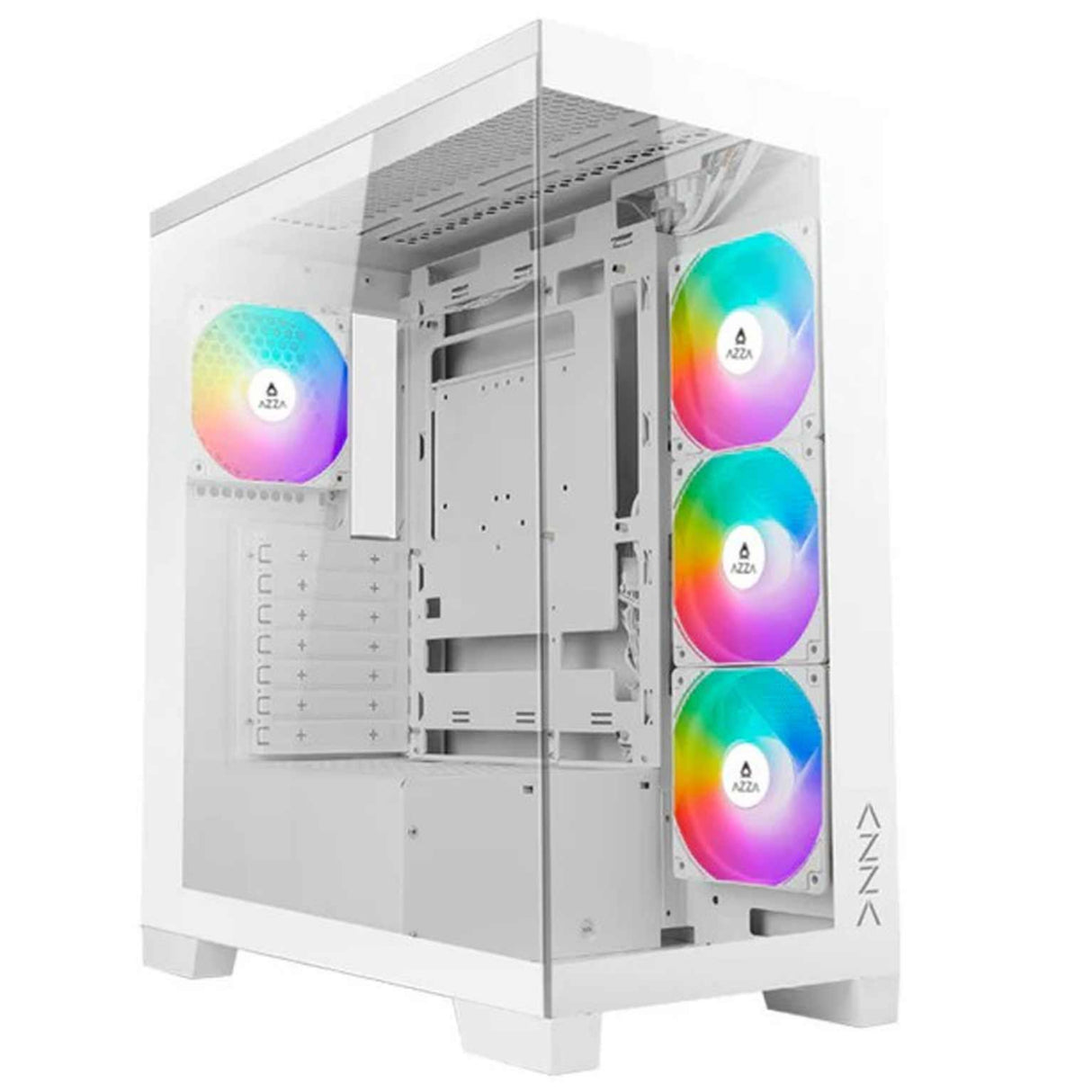 AZZA Cove Mid-Tower PC Case - White - Zayoom