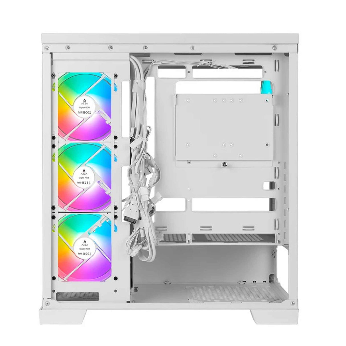 AZZA Cove Mid-Tower PC Case - White - Zayoom