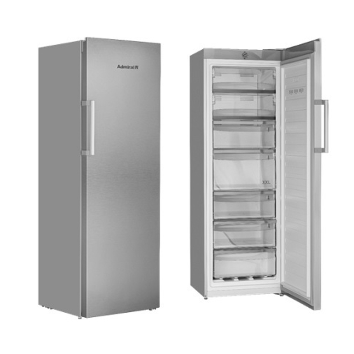 Admiral Single Door 300L 10.6CFT Upright Freezer Or Refrigerator - Silver - Zayoom