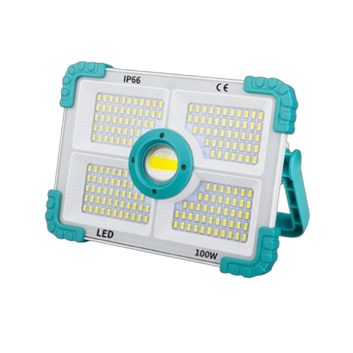 مصباح إسقاط ليد شمسي خارجي متطور منفصل مع جهاز تحكم عن بعد – 100 واط