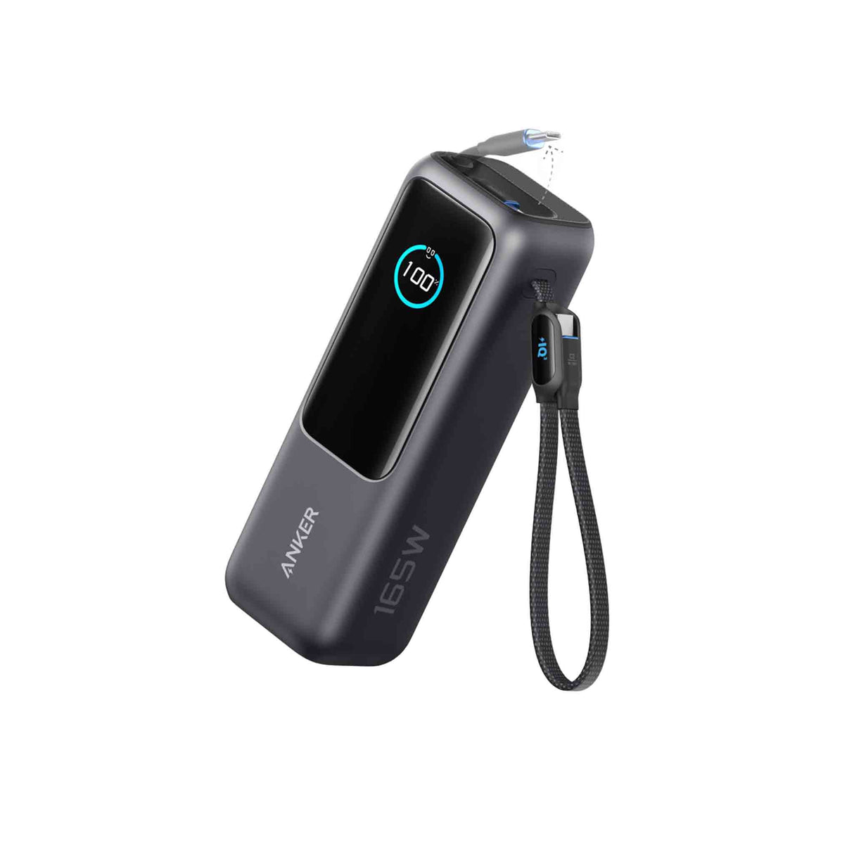 Anker Power Bank (25K, 165W, Built-In and Retractable Cables) -Black - Zayoom