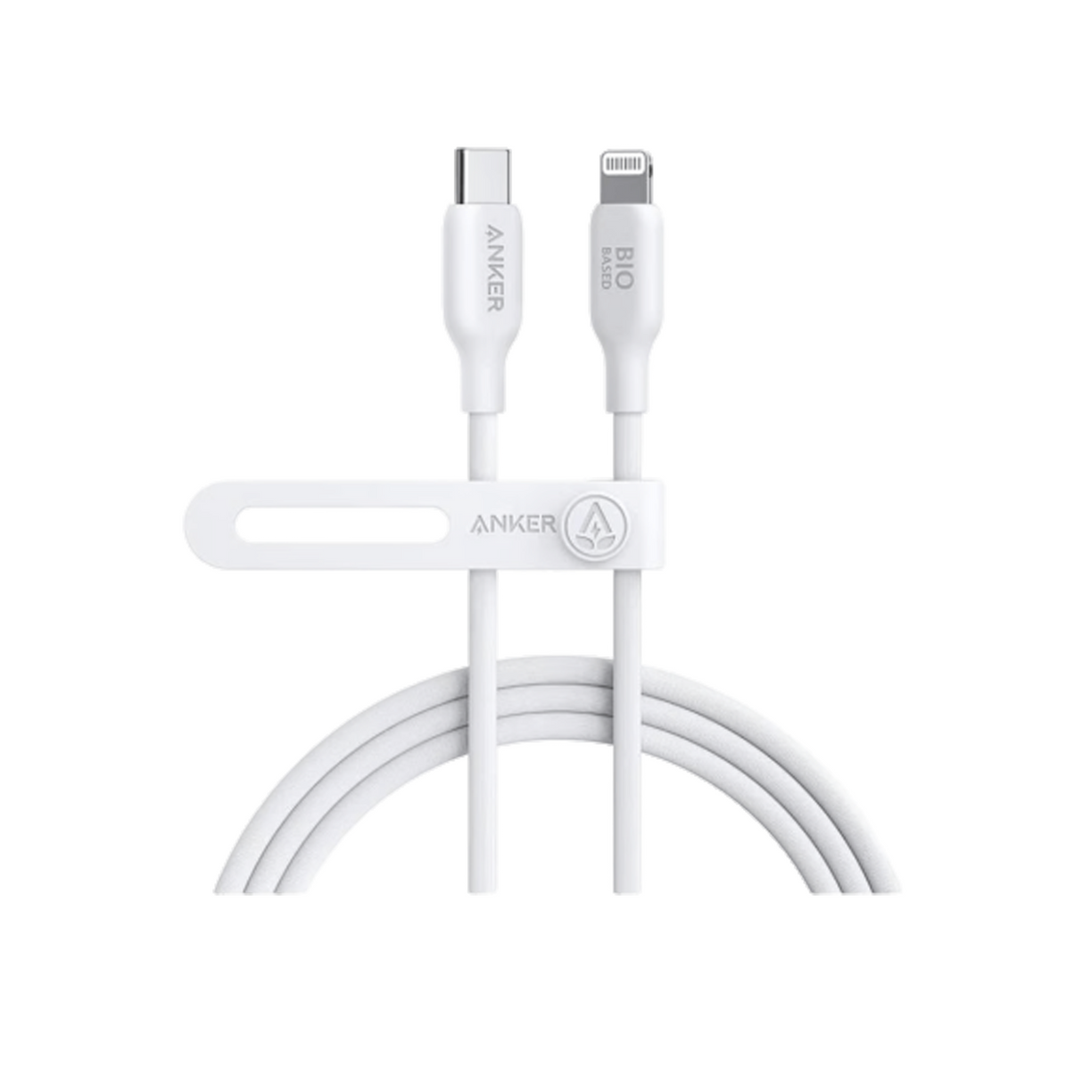 Anker 542 USB-C to Lightning Cable (Bio-Based) (0.9m/3ft) -White - Zayoom