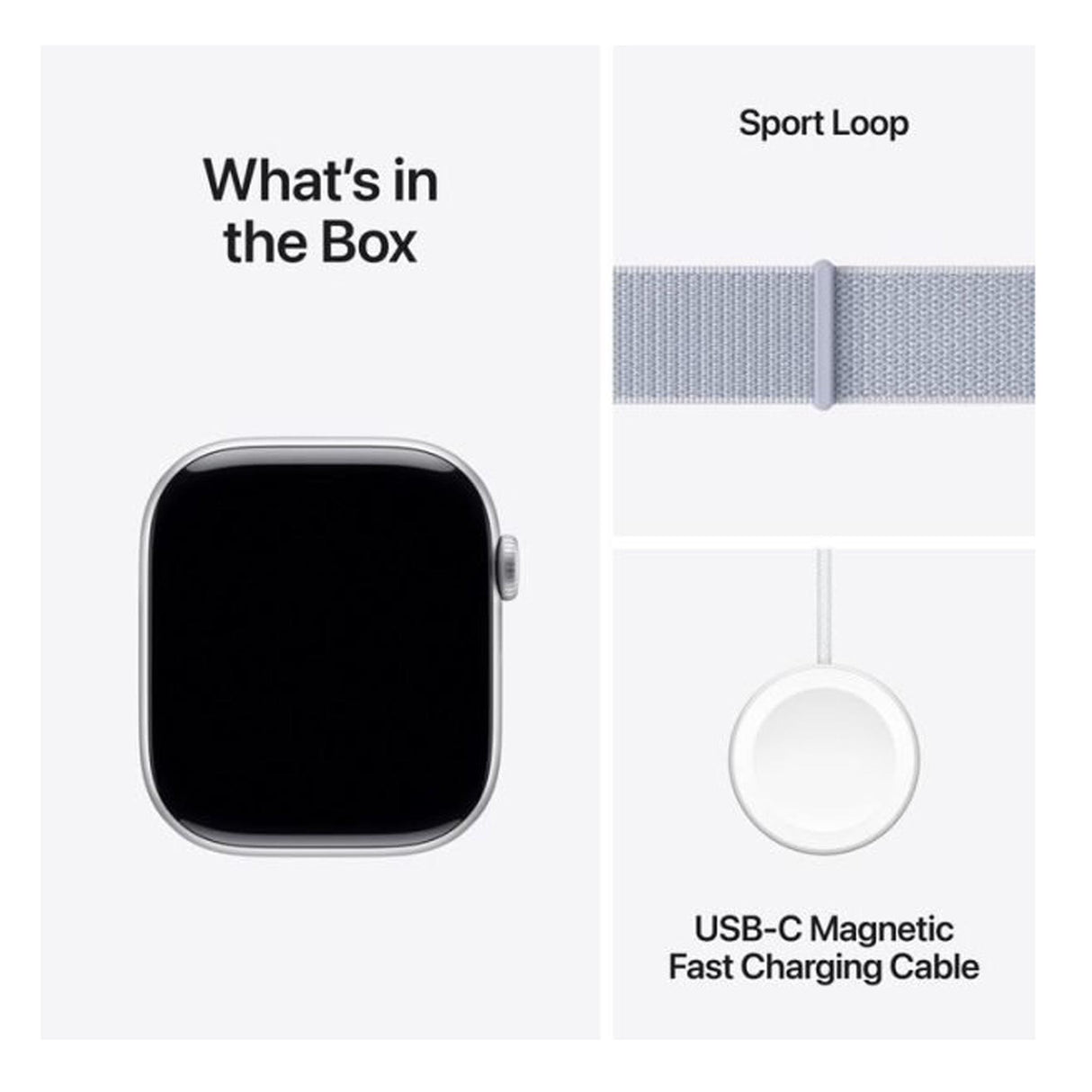 Apple Watch Series 10 GPS 46Mm Silver Aluminium Case - With Blue Cloud Sport Loop - Zayoom