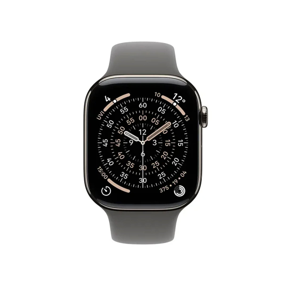 Apple Watch Series 11 GPS + Cellular 46mm Natural Titanium Case With Stone Grey Sport Band - S/M