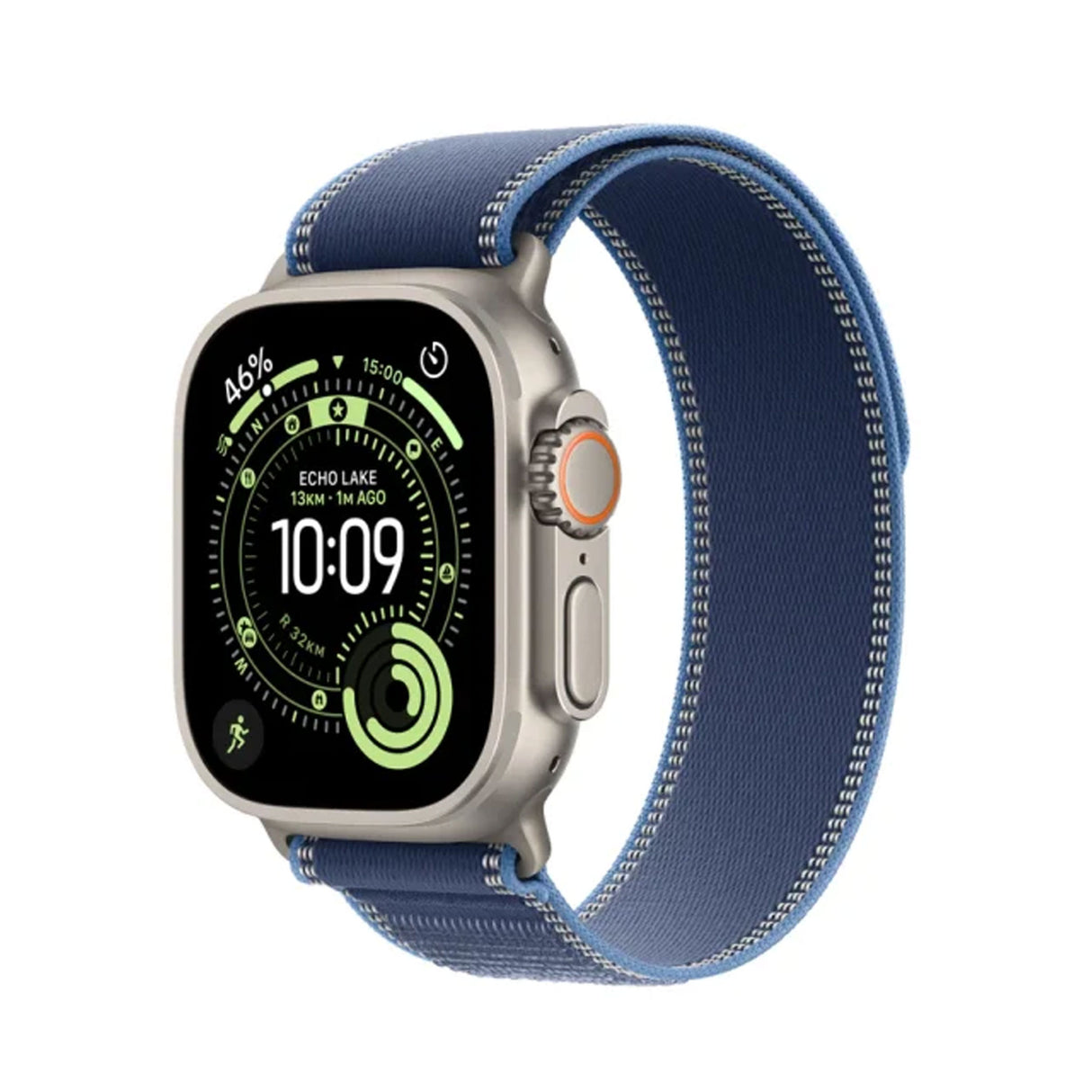 Apple Watch Ultra 3 GPS + Cellular 49mm Natural Titanium Case With Blue/Bright Blue Trail Loop - M/L
