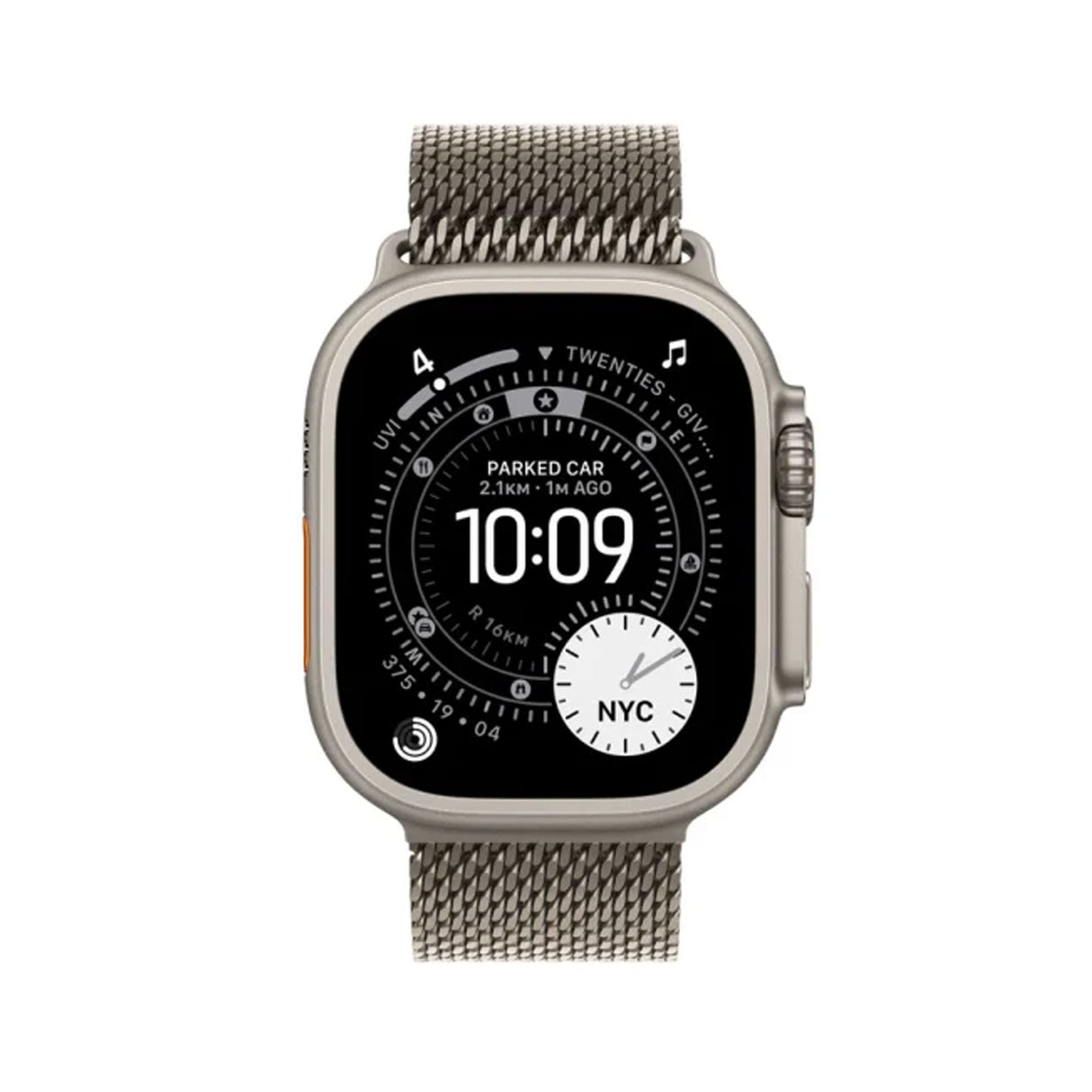 Apple Watch Ultra 3 GPS + Cellular 49mm Natural Titanium Case With Natural Titanium Milanese Loop - Large