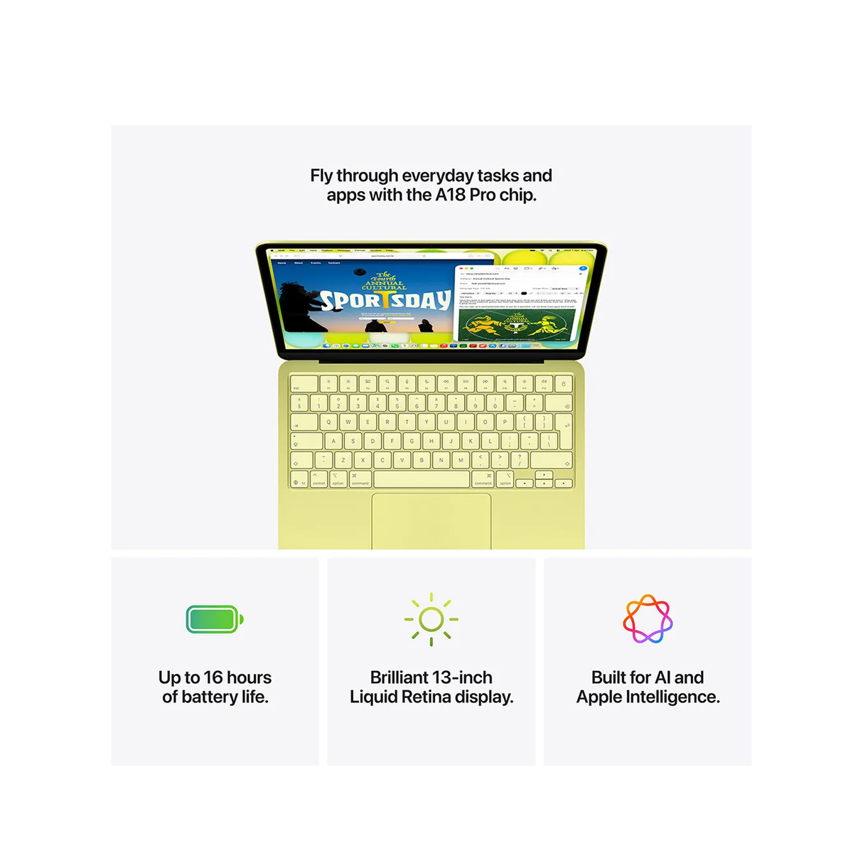 Apple MacBook Neo A18 Pro Chip With 6‑Core CPU and 5‑Core GPU - 8GB - 256GB SSD - Indigo