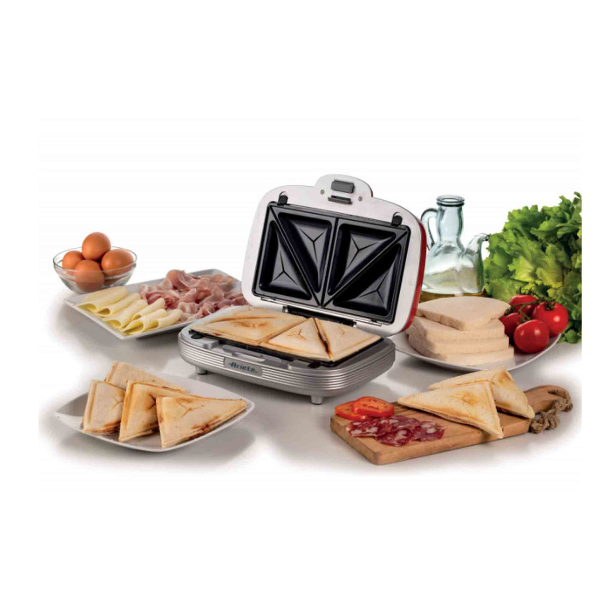 Ariete 3 In 1 Sandwiches Maker - Red - Zayoom