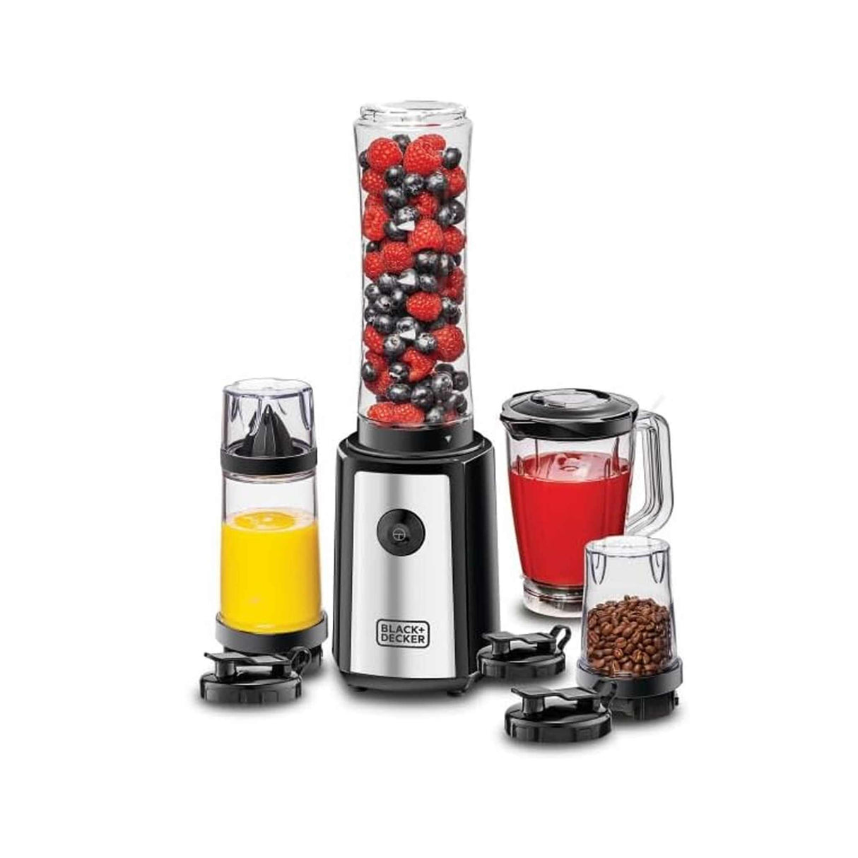 Black+Decker 4-in-1 Smoothie Maker with Citrus Juicer & Grinder Mill 300W