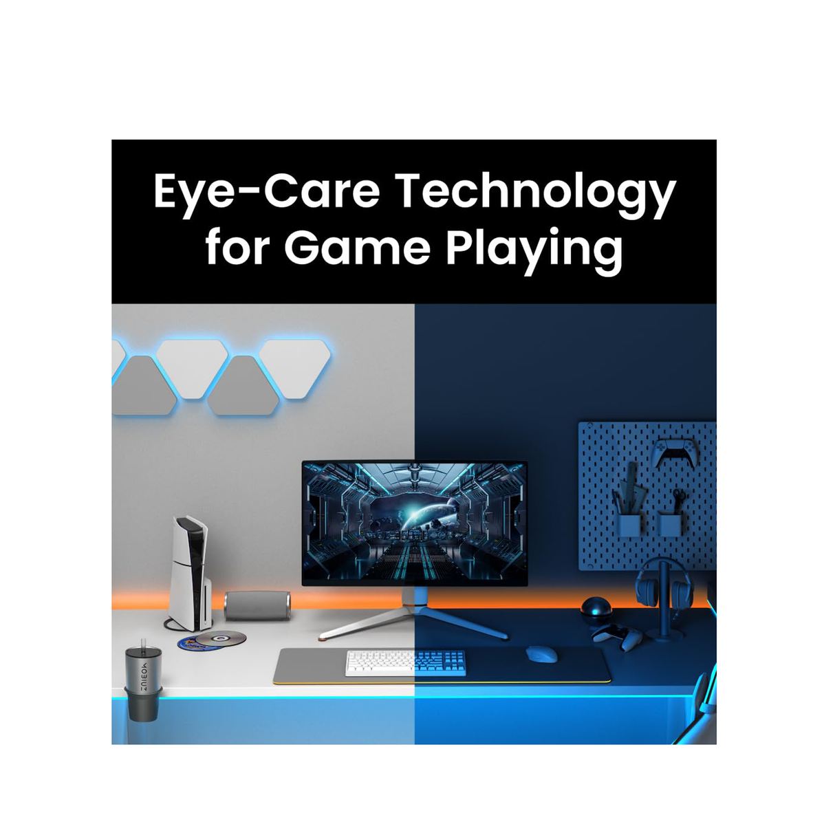 بينكيو موبيوز EX271Q مقاس 27 بوصة 2كيه كيو إتش دي آي بي إس 180 هرتز - 1 مللي ثانية فري سينك بريميوم شاشة ألعاب - أبيض