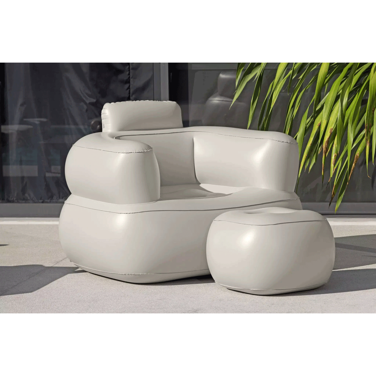 Bestway 1.07m X 99Cm X 80Cm Comfi Cube Lounger (Chair, Repair Patch, White.)